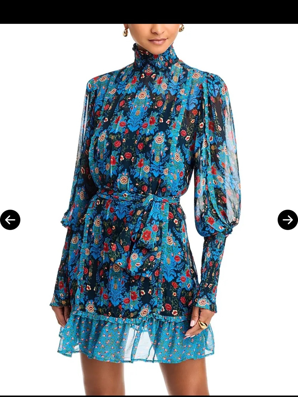 Farm Rio Arabesque Floral Pleated Dress
